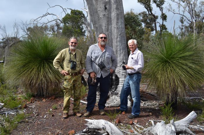 Ornithologists researching cockatoos in the bush